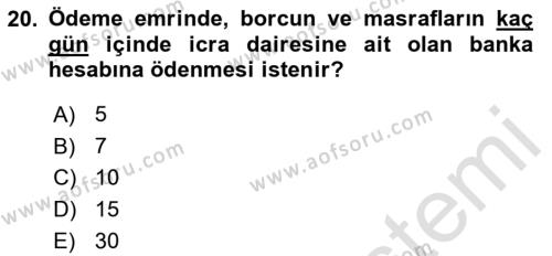 Hukuk Dili Ve Adli Yazışmalar Dersi 2020 - 2021 Yılı Yaz Okulu Sınavı 20. Soru