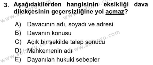 Hukuk Dili Ve Adli Yazışmalar Dersi 2021 - 2022 Yılı Yaz Okulu Sınavı 3. Soru