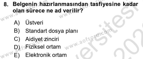 Hukuk Dili Ve Adli Yazışmalar Dersi 2021 - 2022 Yılı Yaz Okulu Sınavı 8. Soru