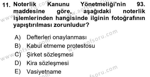 Hukuk Dili Ve Adli Yazışmalar Dersi 2023 - 2024 Yılı (Vize) Ara Sınavı 11. Soru