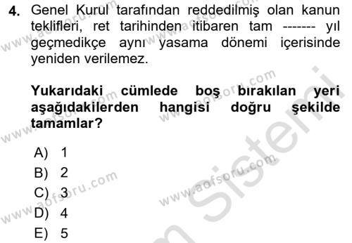 Hukuk Dili Ve Adli Yazışmalar Dersi 2023 - 2024 Yılı (Vize) Ara Sınavı 4. Soru