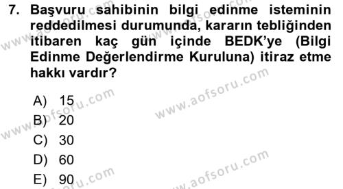 Hukuk Dili Ve Adli Yazışmalar Dersi 2023 - 2024 Yılı (Vize) Ara Sınavı 7. Soru