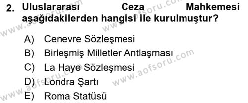 İnsan Hakları Ve Kamu Özgürlükleri Dersi 2023 - 2024 Yılı (Final) Dönem Sonu Sınavı 2. Soru