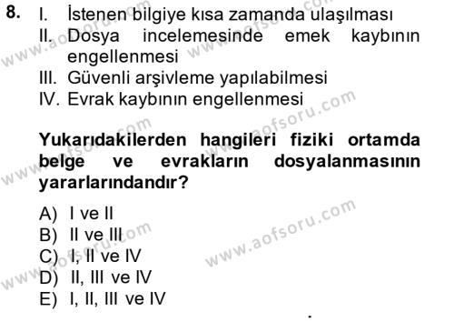 Kalem Mevzuatı Dersi 2013 - 2014 Yılı (Vize) Ara Sınavı 8. Soru