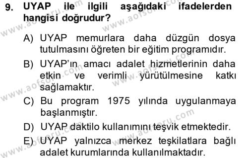 Kalem Mevzuatı Dersi 2013 - 2014 Yılı (Vize) Ara Sınavı 9. Soru