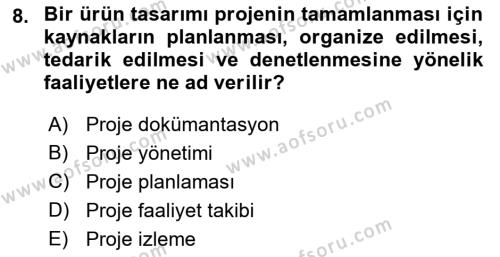 Büro Teknolojileri Dersi 2022 - 2023 Yılı Yaz Okulu Sınavı 8. Soru