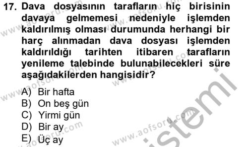 Damga Vergisi Ve Harçlar Bilgisi Dersi 2012 - 2013 Yılı (Vize) Ara Sınavı 17. Soru