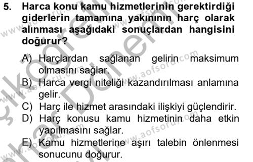 Damga Vergisi Ve Harçlar Bilgisi Dersi 2012 - 2013 Yılı (Vize) Ara Sınavı 5. Soru