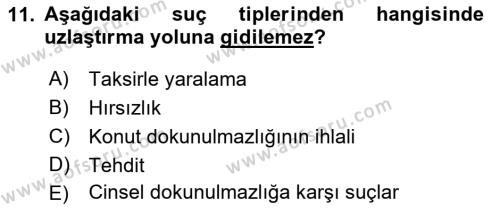 Temel Kalem Mevzuatı Bilgisi Dersi 2021 - 2022 Yılı Yaz Okulu Sınavı 11. Soru