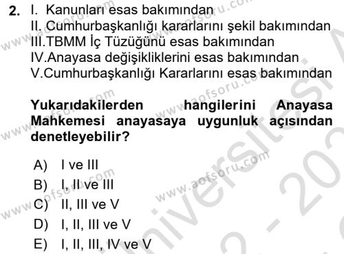 Temel Kalem Mevzuatı Bilgisi Dersi 2022 - 2023 Yılı Yaz Okulu Sınavı 2. Soru