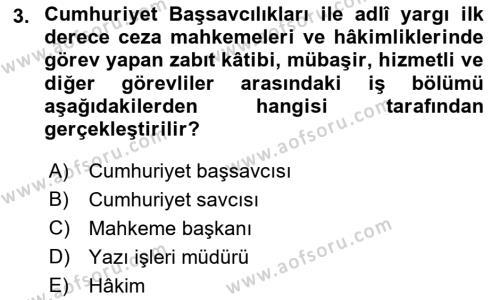 Temel Kalem Mevzuatı Bilgisi Dersi 2022 - 2023 Yılı Yaz Okulu Sınavı 3. Soru