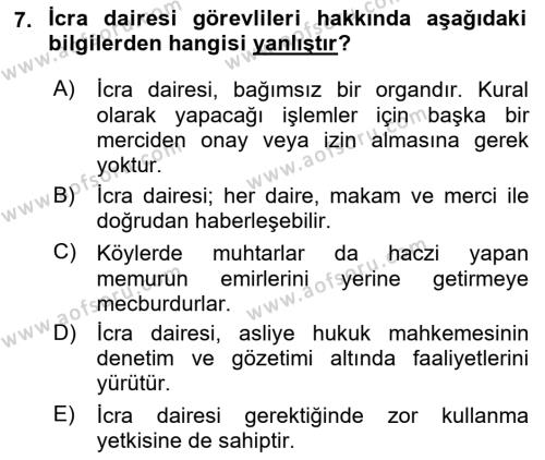 Temel Kalem Mevzuatı Bilgisi Dersi 2022 - 2023 Yılı Yaz Okulu Sınavı 7. Soru