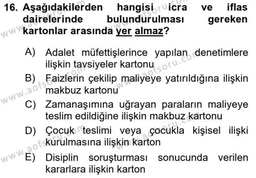 Temel Kalem Mevzuatı Bilgisi Dersi 2023 - 2024 Yılı (Vize) Ara Sınavı 16. Soru