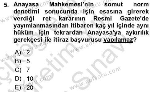 Temel Kalem Mevzuatı Bilgisi Dersi 2023 - 2024 Yılı (Vize) Ara Sınavı 5. Soru