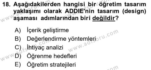 Acil Durum ve Afet Farkındalık Eğitimi Dersi 2024 - 2025 Yılı (Vize) Ara Sınavı 18. Soru