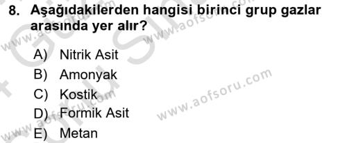 Arama Kurtarma Bilgisi ve Etik Değerler Dersi 2023 - 2024 Yılı (Final) Dönem Sonu Sınavı 8. Soru