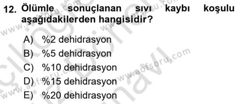 Temel Afet Bilgisi Dersi 2022 - 2023 Yılı (Final) Dönem Sonu Sınavı 12. Soru