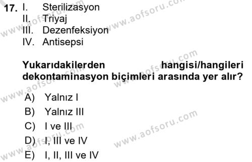 Temel Afet Bilgisi Dersi 2023 - 2024 Yılı (Vize) Ara Sınavı 17. Soru