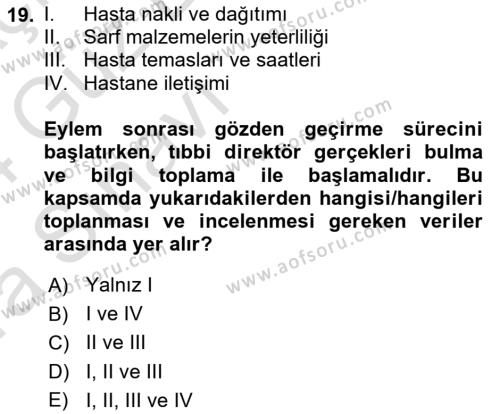 Temel Afet Bilgisi Dersi 2023 - 2024 Yılı (Vize) Ara Sınavı 19. Soru