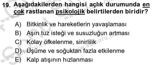 Temel Afet Bilgisi Dersi 2023 - 2024 Yılı (Final) Dönem Sonu Sınavı 19. Soru