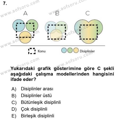 Temel Afet Bilgisi Dersi 2023 - 2024 Yılı (Final) Dönem Sonu Sınavı 7. Soru