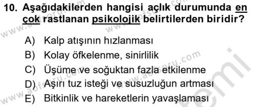 Temel Afet Bilgisi Dersi 2023 - 2024 Yılı Yaz Okulu Sınavı 10. Soru