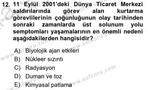 Temel Afet Bilgisi Dersi 2024 - 2025 Yılı (Vize) Ara Sınavı 12. Soru