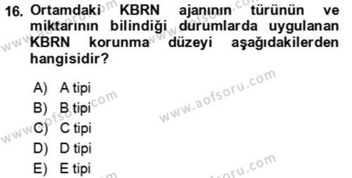 Kbrn Savunma Ve Güvenlik Dersi 2018 - 2019 Yılı 3 Ders Sınavı 16. Soru