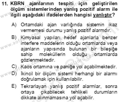 Kbrn Savunma Ve Güvenlik Dersi 2018 - 2019 Yılı (Final) Dönem Sonu Sınavı 11. Soru