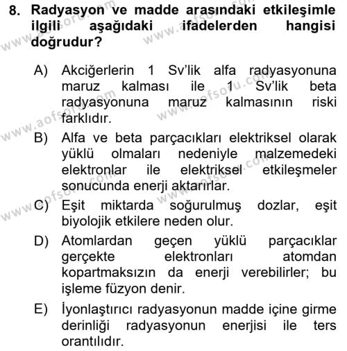 Kbrn Savunma Ve Güvenlik Dersi 2018 - 2019 Yılı Yaz Okulu Sınavı 8. Soru