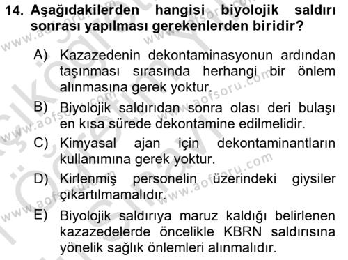 Kbrn Savunma Ve Güvenlik Dersi 2020 - 2021 Yılı Yaz Okulu Sınavı 14. Soru