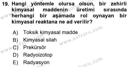 Kbrn Savunma Ve Güvenlik Dersi 2020 - 2021 Yılı Yaz Okulu Sınavı 19. Soru