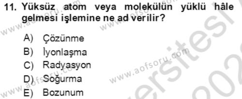 Kbrn Savunma Ve Güvenlik Dersi 2021 - 2022 Yılı (Vize) Ara Sınavı 11. Soru