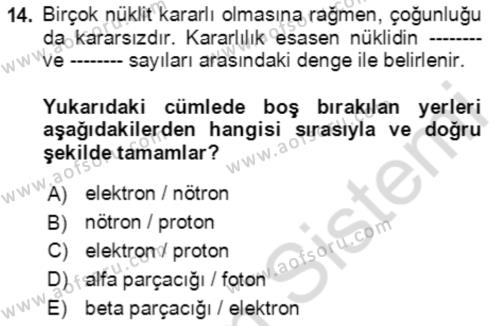 Kbrn Savunma Ve Güvenlik Dersi 2021 - 2022 Yılı (Vize) Ara Sınavı 14. Soru