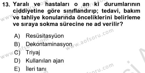 Kbrn Savunma Ve Güvenlik Dersi 2021 - 2022 Yılı Yaz Okulu Sınavı 13. Soru