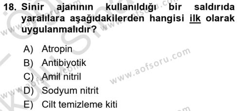 Kbrn Savunma Ve Güvenlik Dersi 2021 - 2022 Yılı Yaz Okulu Sınavı 18. Soru