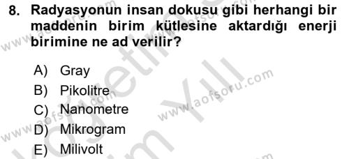 Kbrn Savunma Ve Güvenlik Dersi 2021 - 2022 Yılı Yaz Okulu Sınavı 8. Soru