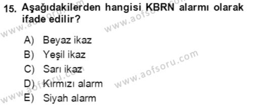 Kbrn Savunma Ve Güvenlik Dersi 2022 - 2023 Yılı (Vize) Ara Sınavı 15. Soru