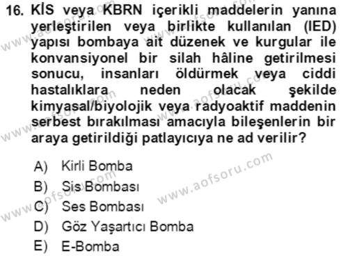 Kbrn Savunma Ve Güvenlik Dersi 2022 - 2023 Yılı (Vize) Ara Sınavı 16. Soru