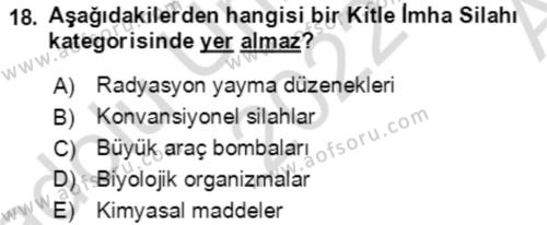 Kbrn Savunma Ve Güvenlik Dersi 2022 - 2023 Yılı (Vize) Ara Sınavı 18. Soru