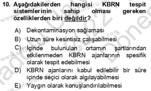 Kbrn Savunma Ve Güvenlik Dersi 2022 - 2023 Yılı (Final) Dönem Sonu Sınavı 10. Soru