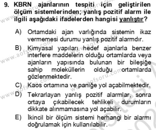 Kbrn Savunma Ve Güvenlik Dersi 2022 - 2023 Yılı (Final) Dönem Sonu Sınavı 9. Soru