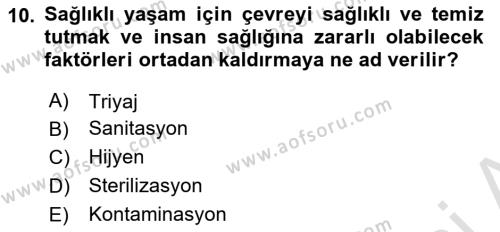 Kbrn Savunma Ve Güvenlik Dersi 2022 - 2023 Yılı Yaz Okulu Sınavı 10. Soru