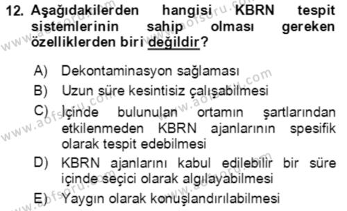 Kbrn Savunma Ve Güvenlik Dersi 2023 - 2024 Yılı Yaz Okulu Sınavı 12. Soru