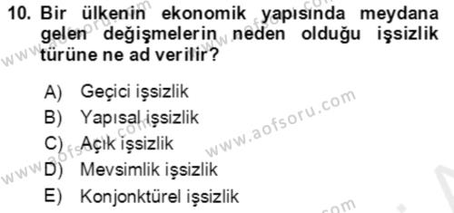 Göç Ve Göç Sorunları Dersi 2018 - 2019 Yılı (Final) Dönem Sonu Sınavı 10. Soru