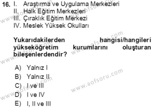 Göç Ve Göç Sorunları Dersi 2022 - 2023 Yılı (Vize) Ara Sınavı 16. Soru