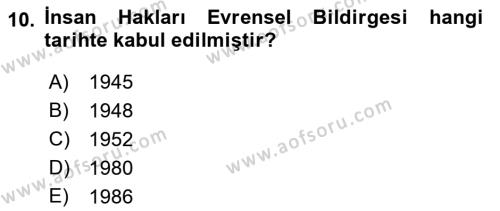 Özel Gereksinimli Bireyler İçin Afet ve Acil Durum Yönetimi Dersi 2021 - 2022 Yılı (Vize) Ara Sınavı 10. Soru