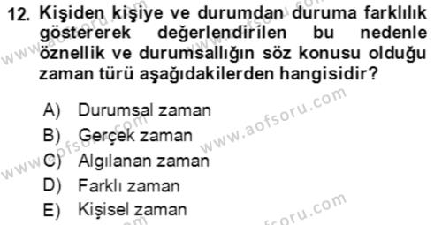 Acil Çağrı Yönetimi Dersi 2018 - 2019 Yılı (Vize) Ara Sınavı 12. Soru