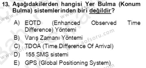 Acil Çağrı Yönetimi Dersi 2018 - 2019 Yılı (Final) Dönem Sonu Sınavı 13. Soru