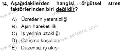 Acil Çağrı Yönetimi Dersi 2021 - 2022 Yılı (Vize) Ara Sınavı 14. Soru